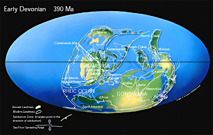 devonian period map